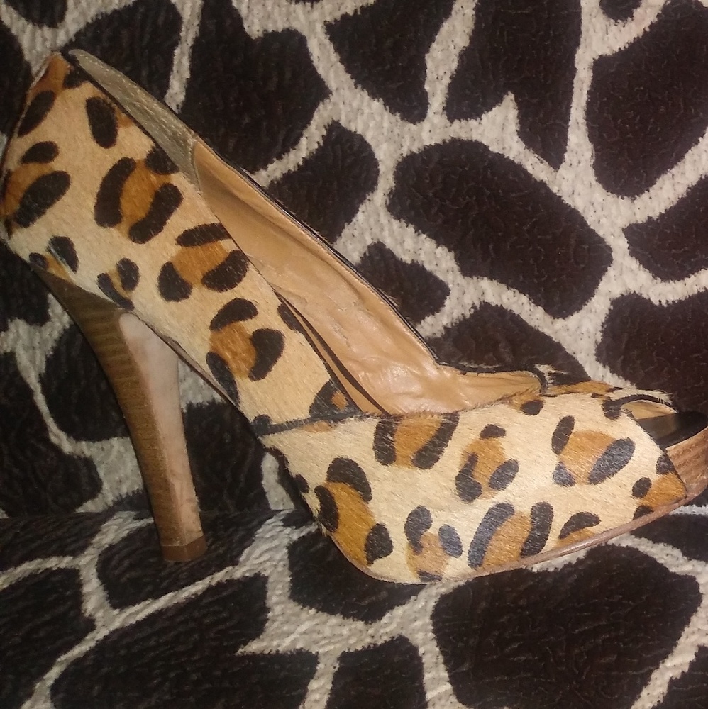 Gently used leopard heels